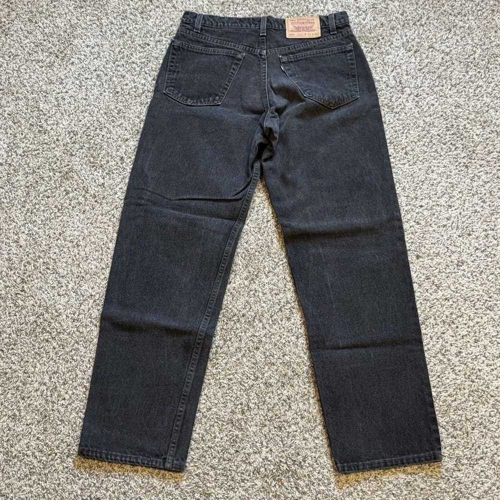 Vintage Levis 555 Jeans Mens 33X32 Black USA relaxed fit straight leg Fit 30x31